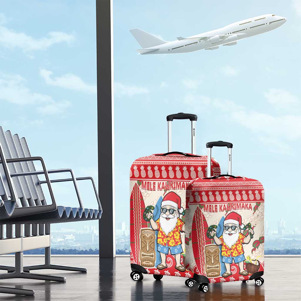 Hawaii Christmas Six Seven Luggage Cover Mele Kalikimaka Funny Santa 67 Gen Alpha Slang - Polynesian Pride