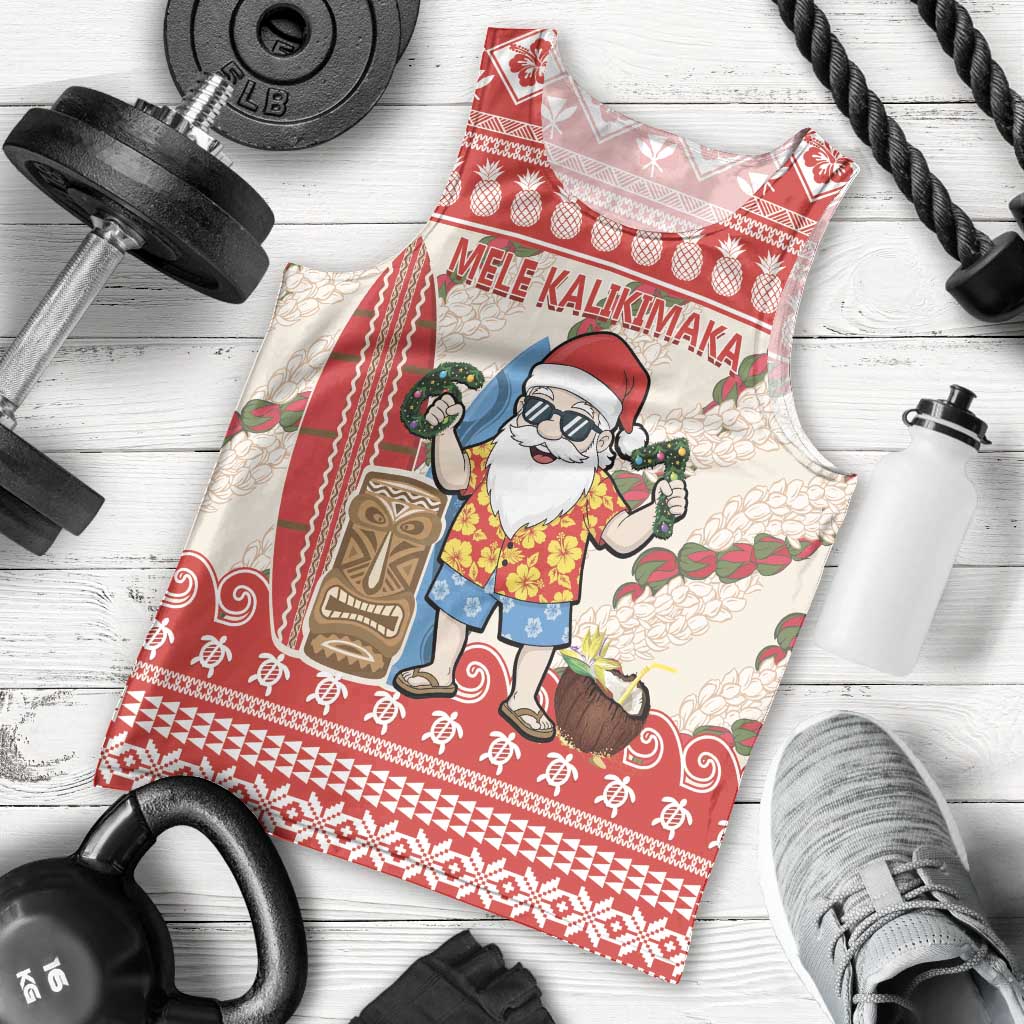 Hawaii Christmas Six Seven Men Tank Top Mele Kalikimaka Funny Santa 67 Gen Alpha Slang - Polynesian Pride