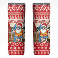 Hawaii Christmas Six Seven Skinny Tumbler Mele Kalikimaka Funny Santa 67 Gen Alpha Slang LT14 Red - Polynesian Pride