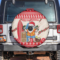 Hawaii Christmas Six Seven Spare Tire Cover Mele Kalikimaka Funny Santa 67 Gen Alpha Slang LT14 Red - Polynesian Pride