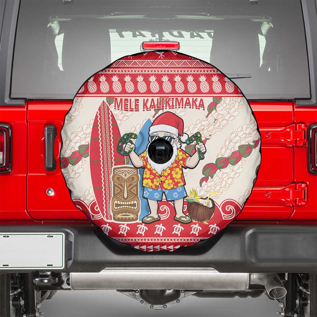 Hawaii Christmas Six Seven Spare Tire Cover Mele Kalikimaka Funny Santa 67 Gen Alpha Slang LT14 - Polynesian Pride