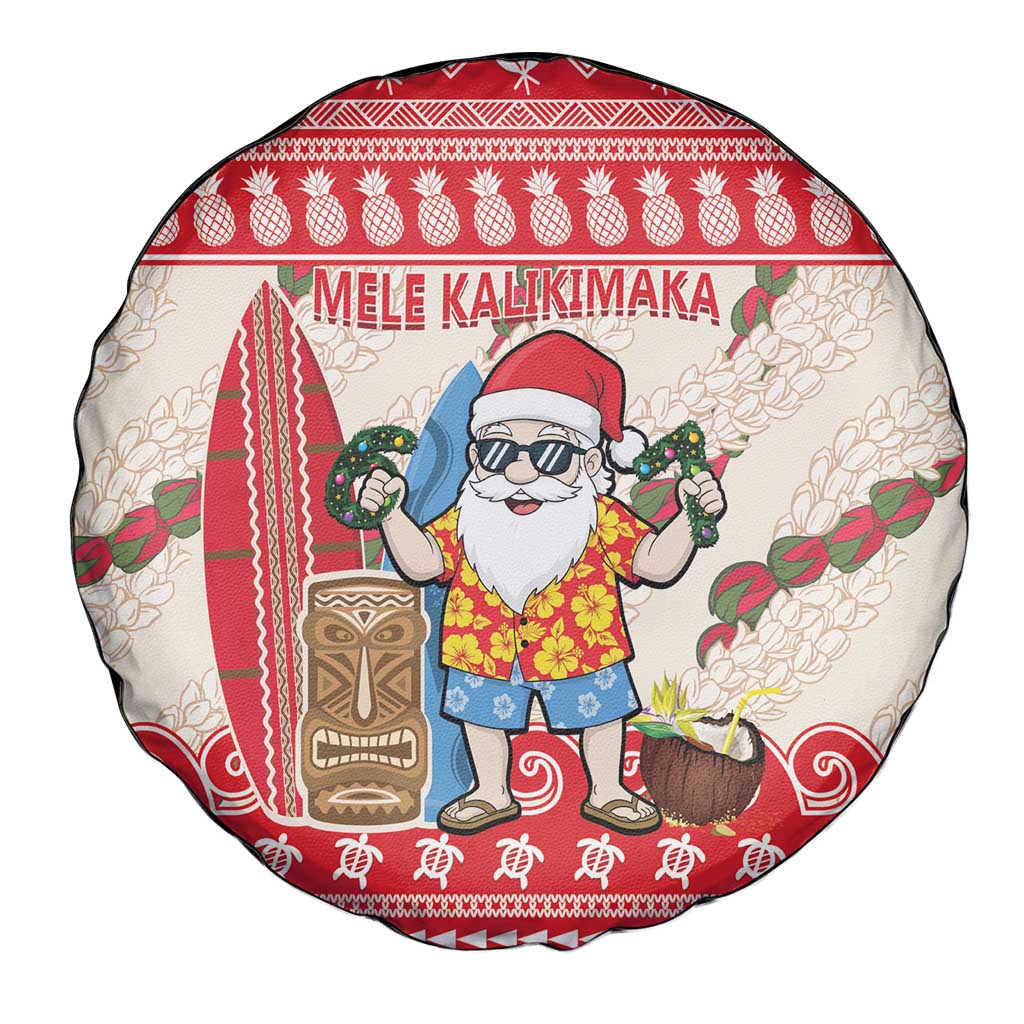 Hawaii Christmas Six Seven Spare Tire Cover Mele Kalikimaka Funny Santa 67 Gen Alpha Slang LT14 - Polynesian Pride
