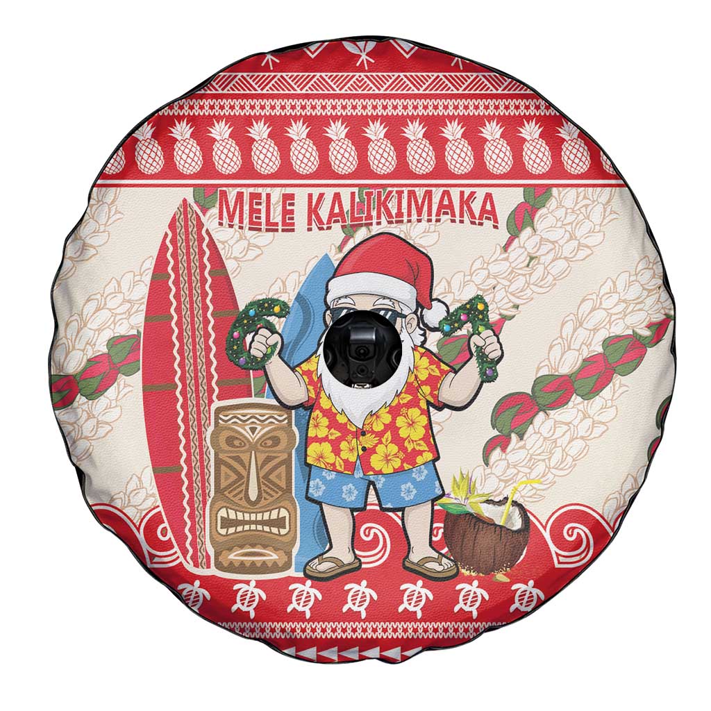 Hawaii Christmas Six Seven Spare Tire Cover Mele Kalikimaka Funny Santa 67 Gen Alpha Slang LT14 - Polynesian Pride