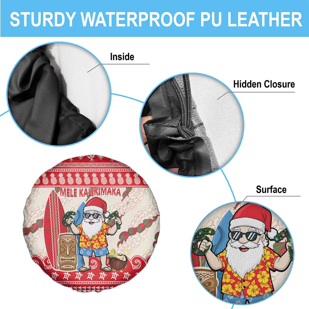 Hawaii Christmas Six Seven Spare Tire Cover Mele Kalikimaka Funny Santa 67 Gen Alpha Slang LT14 - Polynesian Pride