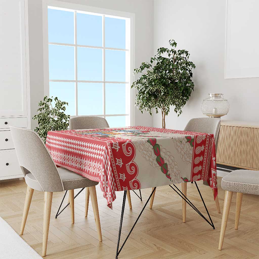 Hawaii Christmas Six Seven Tablecloth Mele Kalikimaka Funny Santa 67 Gen Alpha Slang - Polynesian Pride