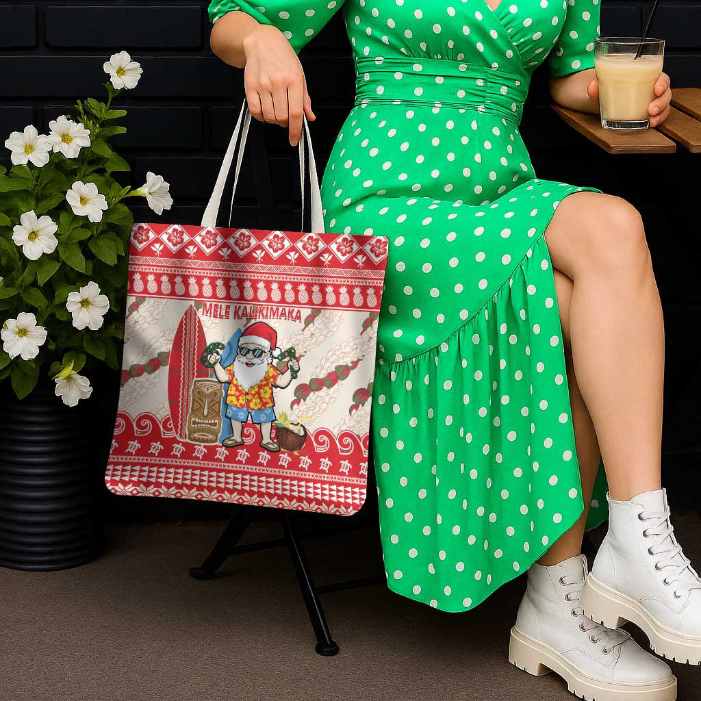 Hawaii Christmas Six Seven Tote Bag Mele Kalikimaka Funny Santa 67 Gen Alpha Slang - Polynesian Pride