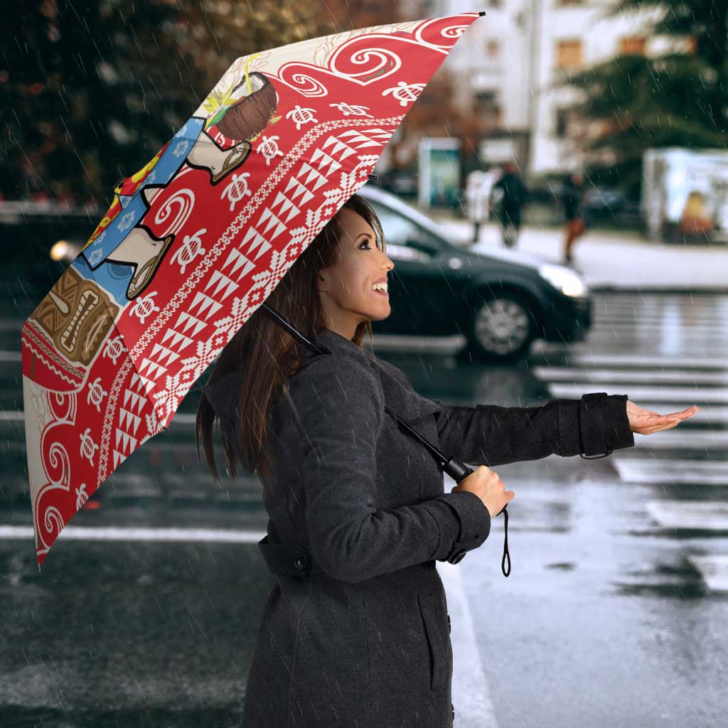 Hawaii Christmas Six Seven Umbrella Mele Kalikimaka Funny Santa 67 Gen Alpha Slang - Polynesian Pride