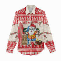 Hawaii Christmas Six Seven Women Casual Shirt Mele Kalikimaka Funny Santa 67 Gen Alpha Slang LT14 - Polynesian Pride