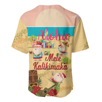 Aloha Hawaii Mele Kalikimaka Baseball Jersey Beachy Funny Santa Hawaiian Lei - Polynesian Pride