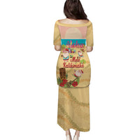 Aloha Hawaii Mele Kalikimaka Family Matching Puletasi and Hawaiian Shirt Beachy Funny Santa Hawaiian Lei LT14 - Polynesian Pride