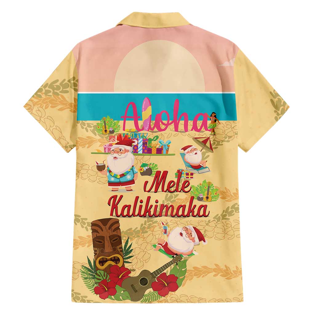 Aloha Hawaii Mele Kalikimaka Family Matching Tank Maxi Dress and Hawaiian Shirt Beachy Funny Santa Hawaiian Lei LT14 - Polynesian Pride