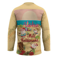 Aloha Hawaii Mele Kalikimaka Hockey Jersey Beachy Funny Santa Hawaiian Lei - Polynesian Pride