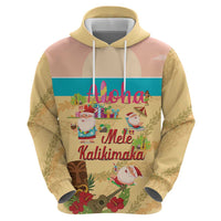 Aloha Hawaii Mele Kalikimaka Hoodie Beachy Funny Santa Hawaiian Lei - Polynesian Pride