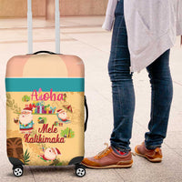 Aloha Hawaii Mele Kalikimaka Luggage Cover Beachy Funny Santa Hawaiian Lei LT14 Yellow - Polynesian Pride