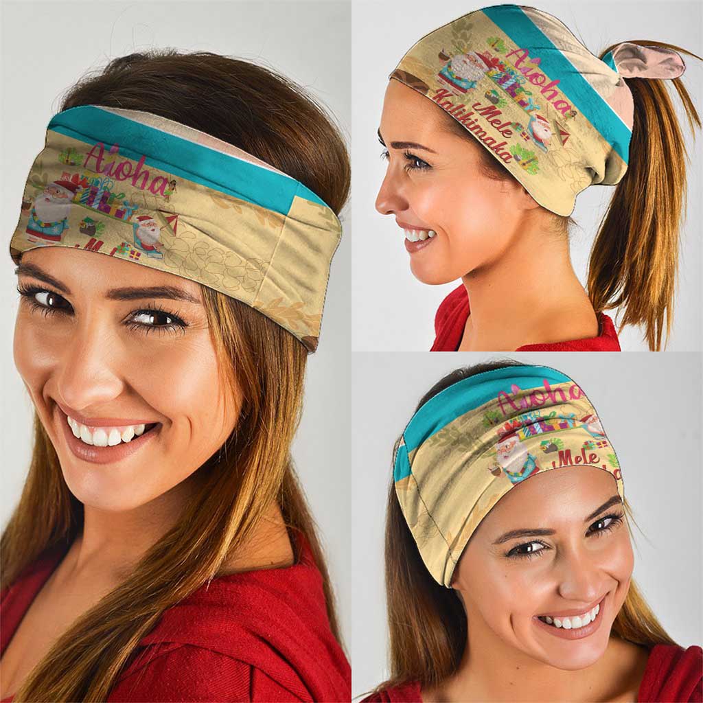 Aloha Hawaii Mele Kalikimaka Neck Gaiter Beachy Funny Santa Hawaiian Lei - Polynesian Pride