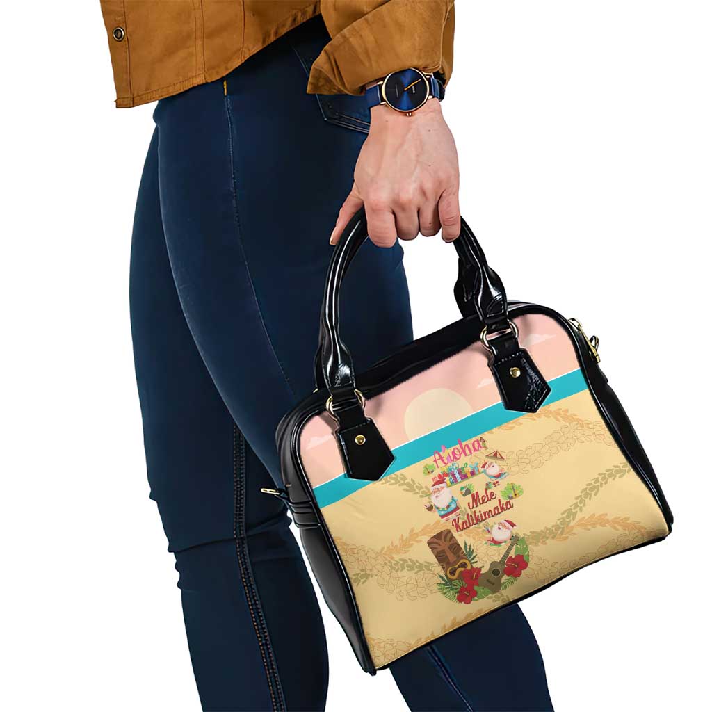 Aloha Hawaii Mele Kalikimaka Shoulder Handbag Beachy Funny Santa Hawaiian Lei LT14 - Polynesian Pride