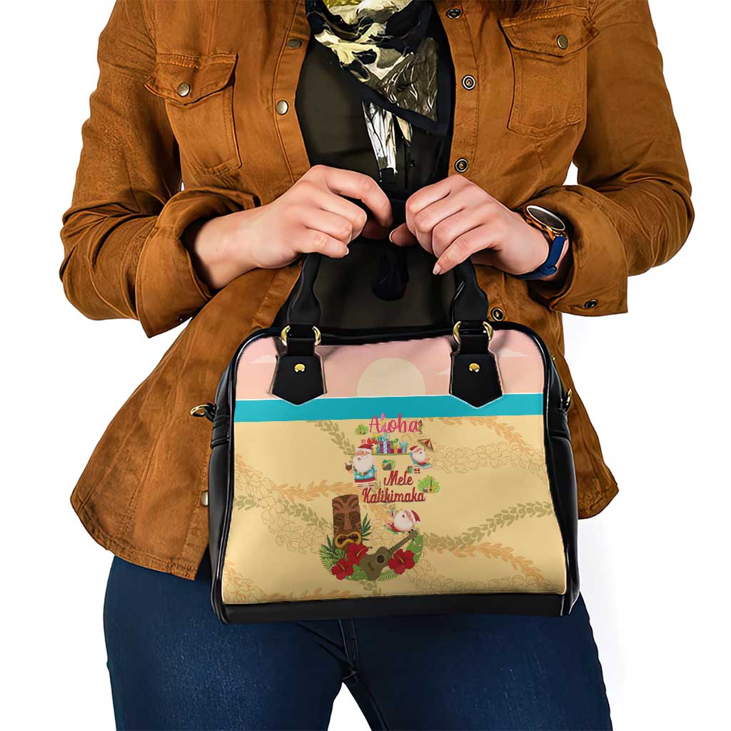 Aloha Hawaii Mele Kalikimaka Shoulder Handbag Beachy Funny Santa Hawaiian Lei LT14 - Polynesian Pride