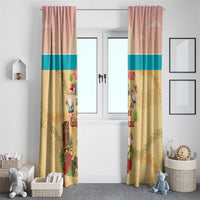 Aloha Hawaii Mele Kalikimaka Window Curtain Beachy Funny Santa Hawaiian Lei LT14 - Polynesian Pride