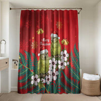 New Zealand Kakapo Christmas Bathroom Set Owl Parrot Santa Sliver Fern Manuka - Red - Polynesian Pride