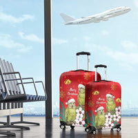 New Zealand Kakapo Christmas Luggage Cover Owl Parrot Santa Sliver Fern Manuka - Red - Polynesian Pride