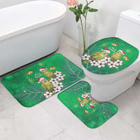 New Zealand Kakapo Christmas Bathroom Set Owl Parrot Santa Sliver Fern Manuka - Green - Polynesian Pride