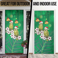 New Zealand Kakapo Christmas Door Cover Owl Parrot Santa Sliver Fern Manuka - Green - Polynesian Pride