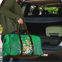 New Zealand Kakapo Christmas Travel Bag Owl Parrot Santa Sliver Fern Manuka - Green - Polynesian Pride