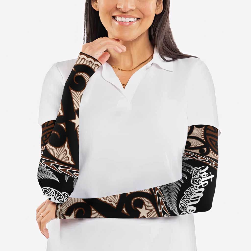 Kia Ora New Zealand Arm Sleeves Aotearoa Proud Maori Silver Fern - Polynesian Pride