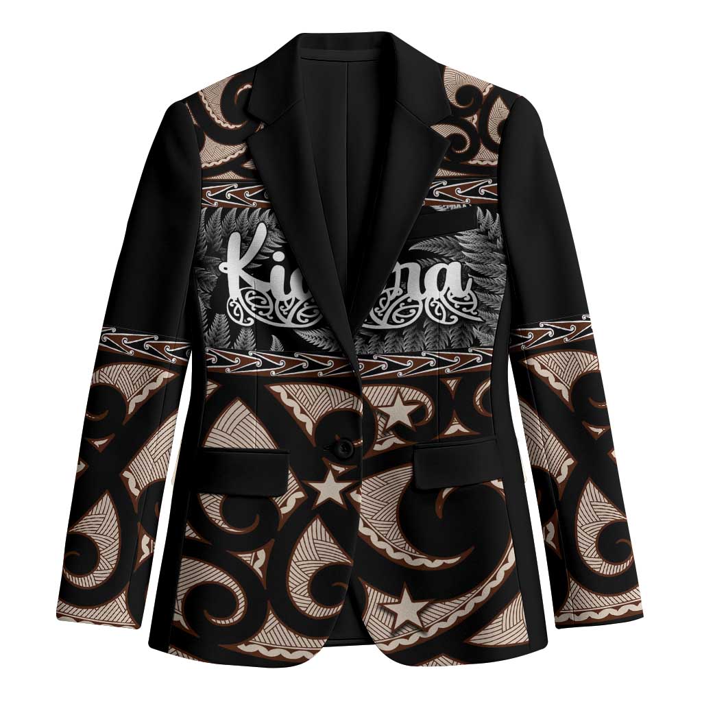 Kia Ora New Zealand Blazer Aotearoa Proud Maori Silver Fern - Polynesian Pride