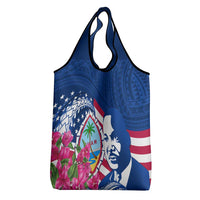 Guam Martin Luther King Jr Day Grocery Bag I Have A Dream Guahan Seal With Bougainvillea