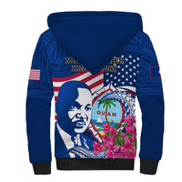 Guam Martin Luther King Jr Day Sherpa Hoodie I Have A Dream Guahan Seal With Bougainvillea LT14 - Polynesian Pride