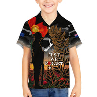 New Zealand ANZAC Day Hawaiian Shirt Lest We Forget Silver Fern With Camouflage LT14 - Polynesian Pride