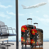 New Zealand ANZAC Day Luggage Cover Lest We Forget Silver Fern With Camouflage LT14 - Polynesian Pride