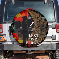 New Zealand ANZAC Day Spare Tire Cover Lest We Forget Silver Fern With Camouflage LT14 - Polynesian Pride