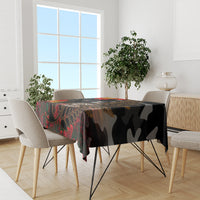 New Zealand ANZAC Day Tablecloth Lest We Forget Silver Fern With Camouflage LT14 - Polynesian Pride