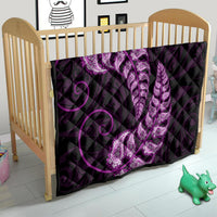 Purple New Zealand Paisley Silver Fern Quilt Aotearoa Maori LT14 - Polynesian Pride