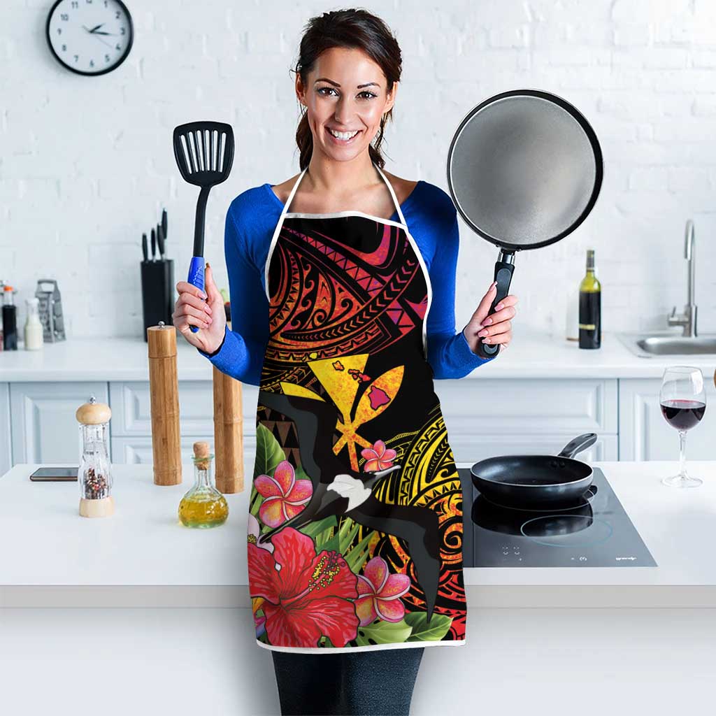 Hawaii Iwa Bird Apron Great Frigatebird Kanaka Tropical Hippie Style - Polynesian Pride