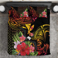 Hawaii Iwa Bird Bedding Set Great Frigatebird Kanaka Tropical Hippie Style LT14 Black - Polynesian Pride