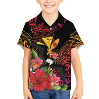Hawaii Iwa Bird Kid Hawaiian Shirt Great Frigatebird Kanaka Tropical Hippie Style - Polynesian Pride