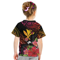 Hawaii Iwa Bird Kid T Shirt Great Frigatebird Kanaka Tropical Hippie Style - Polynesian Pride