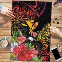 Hawaii Iwa Bird Puzzle Great Frigatebird Kanaka Tropical Hippie Style LT14 Black - Polynesian Pride