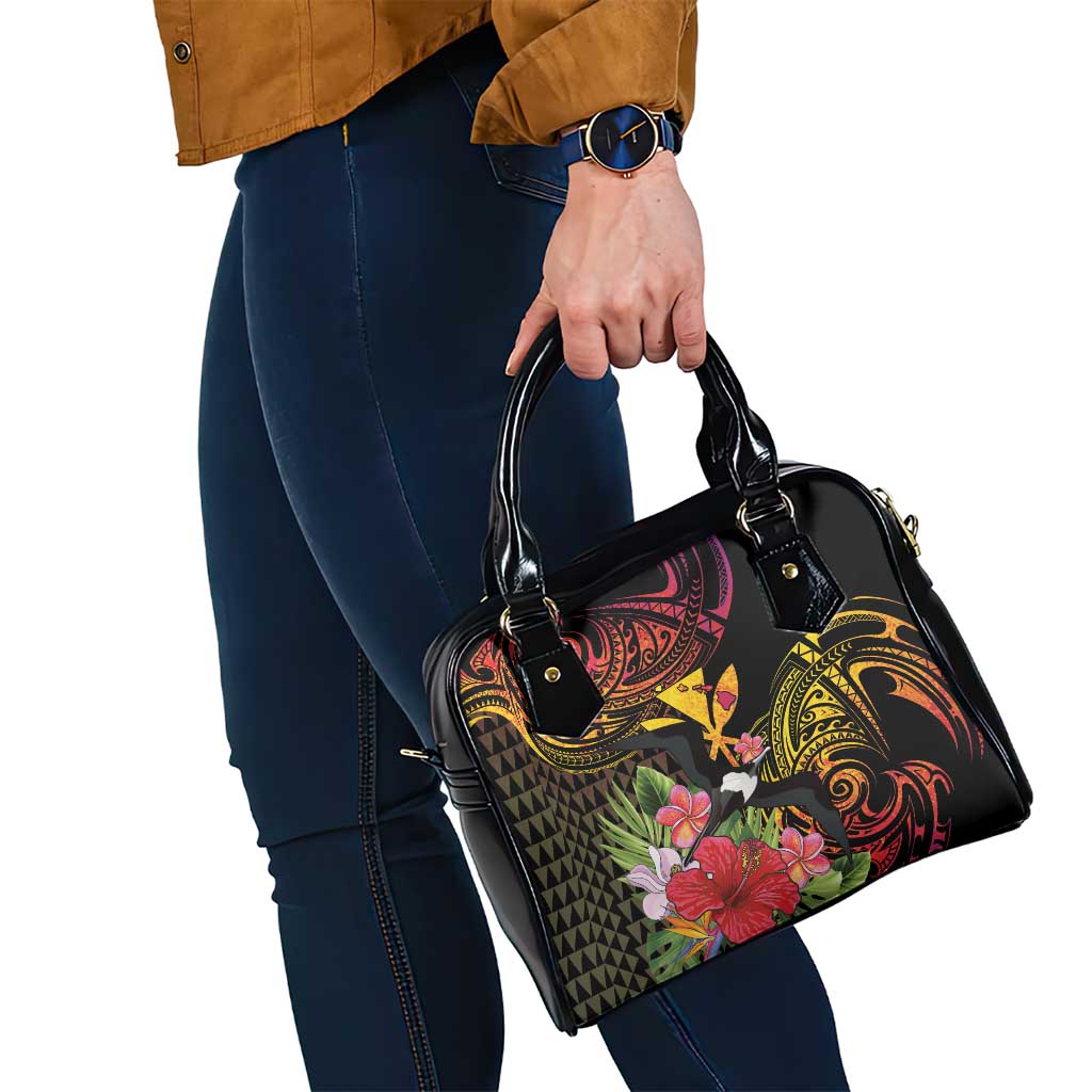 Hawaii Iwa Bird Shoulder Handbag Great Frigatebird Kanaka Tropical Hippie Style - Polynesian Pride