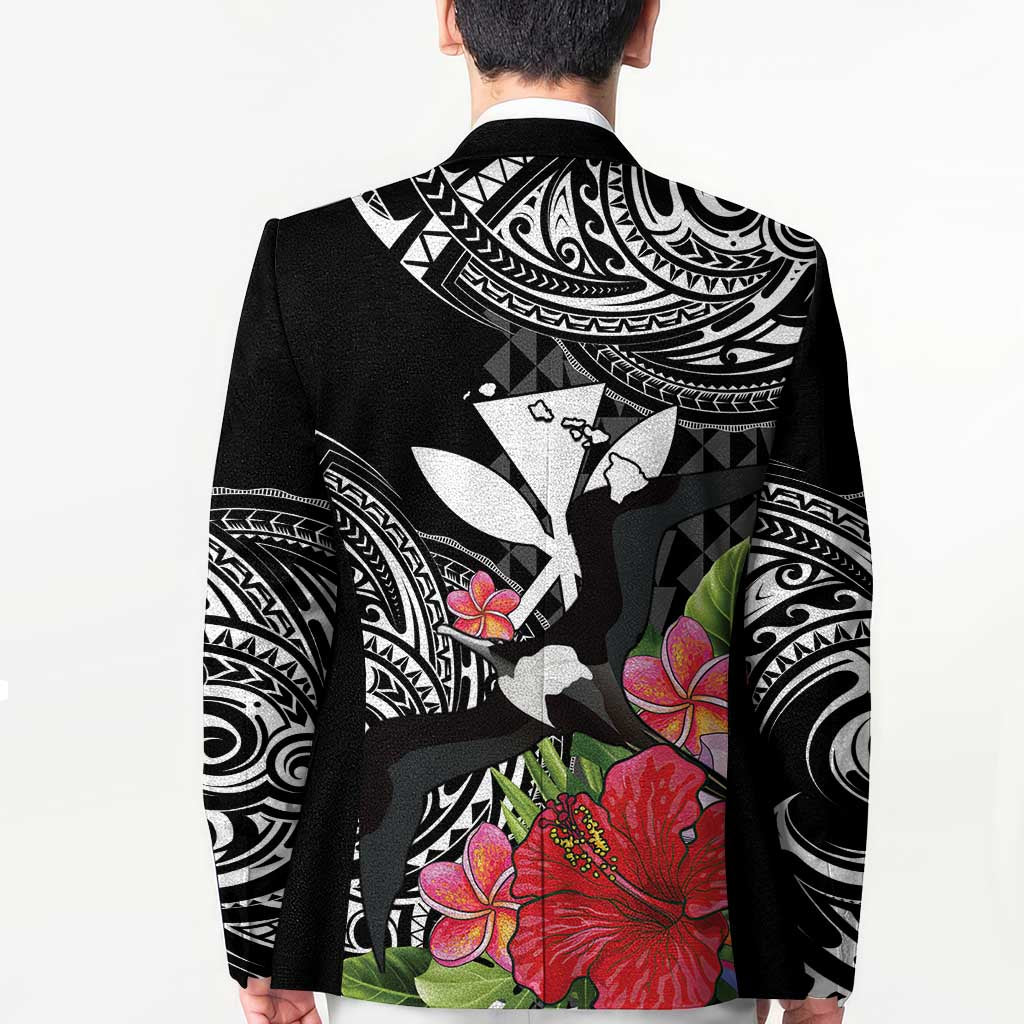 Hawaii Iwa Bird Blazer Great Frigatebird Kanaka Tropical Flowers LT14 - Polynesian Pride