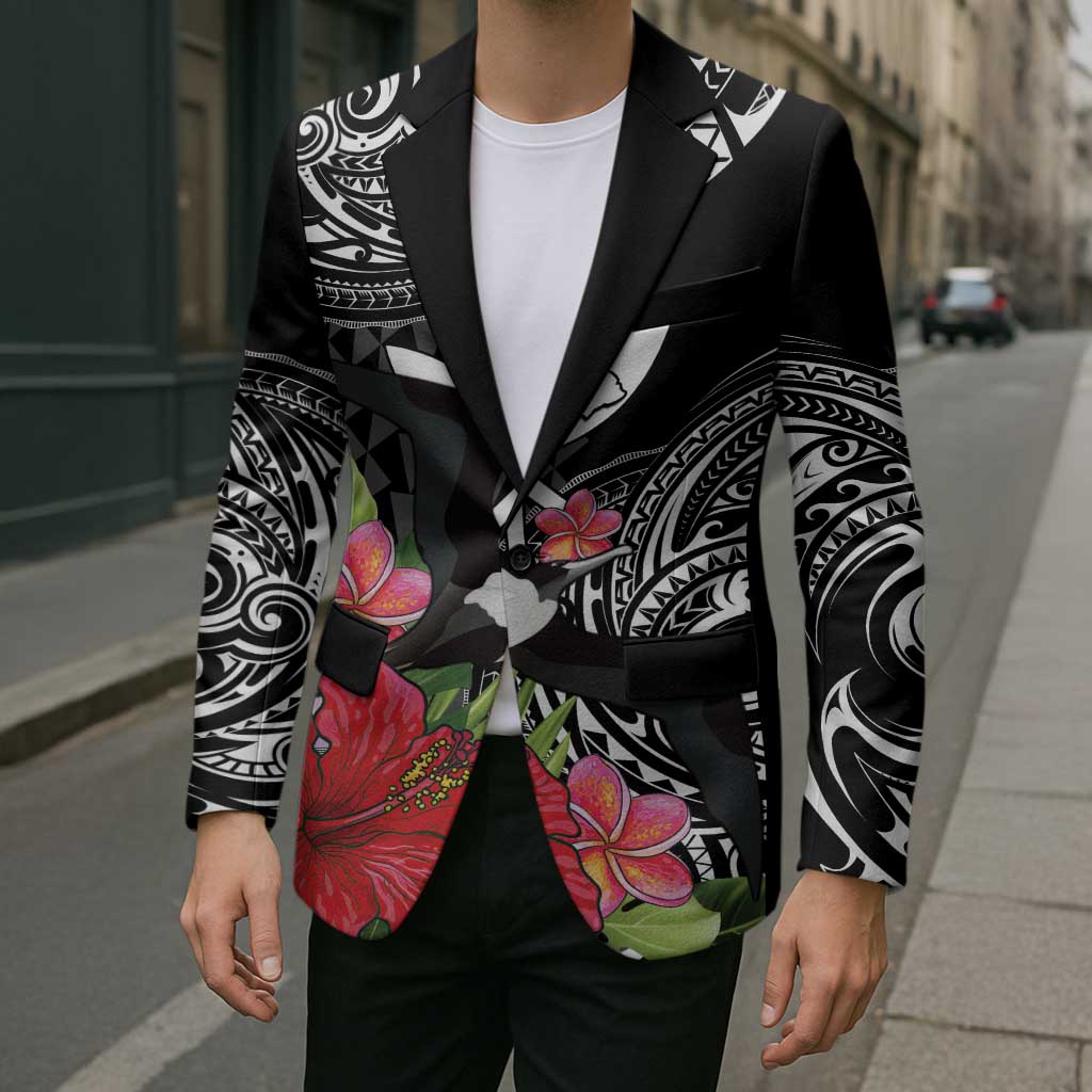 Hawaii Iwa Bird Blazer Great Frigatebird Kanaka Tropical Flowers LT14 - Polynesian Pride