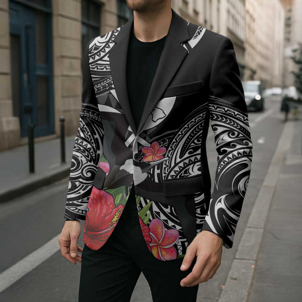 Hawaii Iwa Bird Blazer Great Frigatebird Kanaka Tropical Flowers LT14 - Polynesian Pride