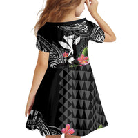 Hawaii Iwa Bird Family Matching Puletasi and Hawaiian Shirt Great Frigatebird Kanaka Tropical Flowers LT14 - Polynesian Pride