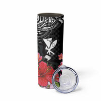 Hawaii Iwa Bird Skinny Tumbler Great Frigatebird Kanaka Tropical Flowers LT14 - Polynesian Pride