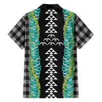 Black Palaka Hawaii Iwa Bird Hawaiian Shirt Hawaiian Kakau Jade Vine Lei - Polynesian Pride