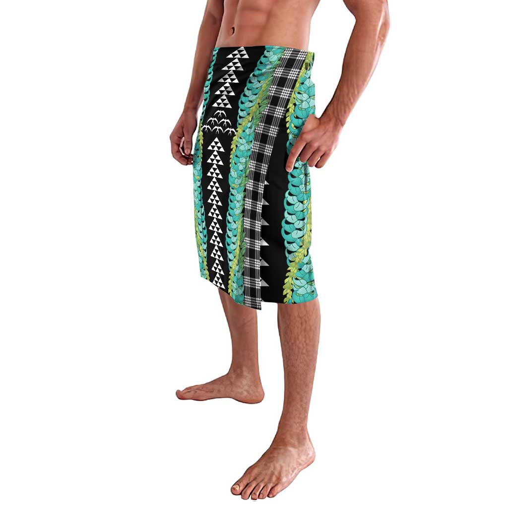 Black Palaka Hawaii Iwa Bird Lavalava Hawaiian Kakau Jade Vine Lei - Polynesian Pride