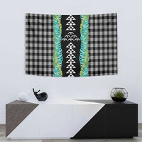 Black Palaka Hawaii Iwa Bird Tapestry Hawaiian Kakau Jade Vine Lei LT14 - Polynesian Pride